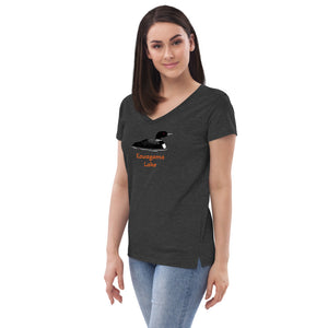 Kawagama Loon Women’s recycled v-neck t-shirt