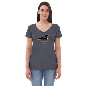 Kawagama Loon Women’s recycled v-neck t-shirt