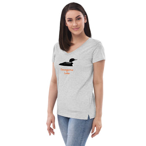 Kawagama Loon Women’s recycled v-neck t-shirt